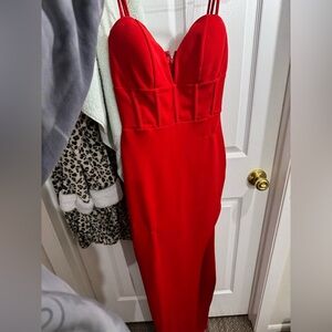 red prom dress
